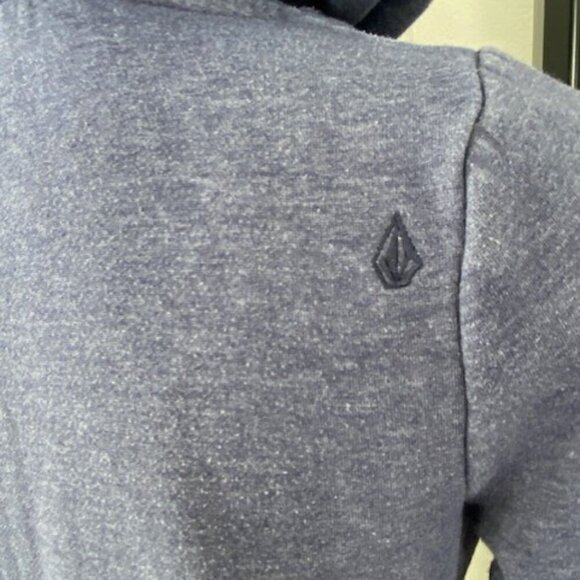 VOLCOM Tower Blue Pullover Fleece Hoodie Storm Blue XS - Picture 8 of 13